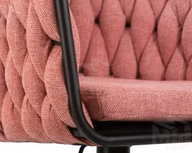 Стул барный DOBRIN LEON (розовая ткань (LAR 275-10))