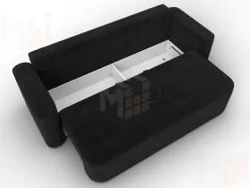 Диван прямой Лига-118 НПБ ( SEVEN 35 черный )