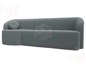 Диван прямой Лига-027 угол левый ( Амур серый )