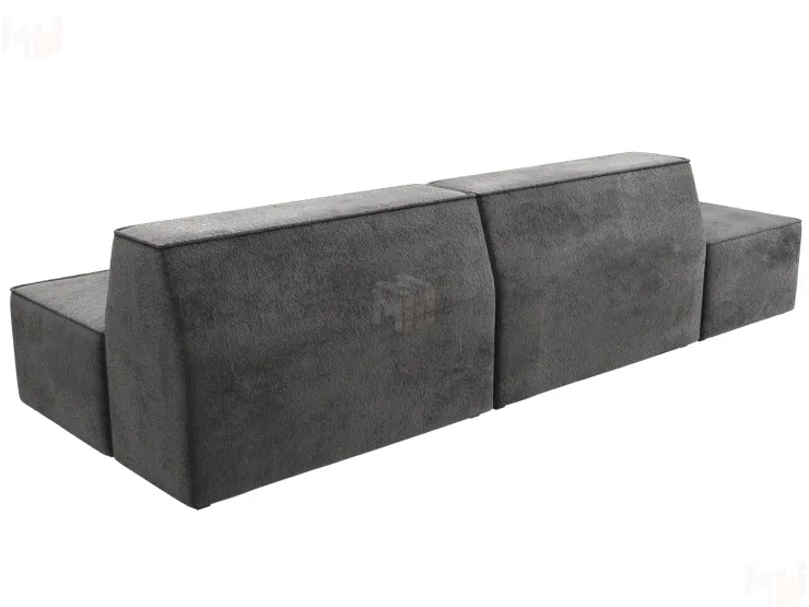 Диван прямой модульный Монс Модерн левый ( TOWER 10 серый )