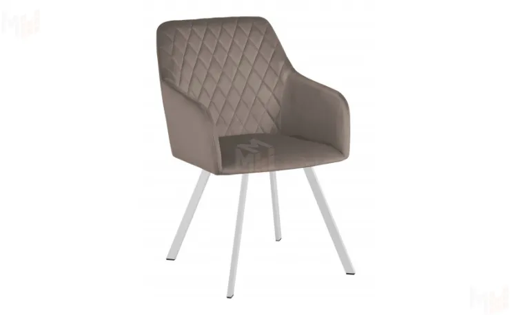 Кресло поворотное Барли Confetti mocco/белый