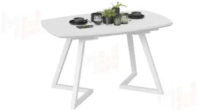 Стол обеденный TESCA 2 Белый муар, Стекло матовое белое