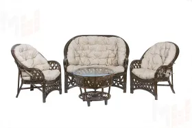 Комплект Черчилль (Рузвельт) с 2-х местным диваном и круглым столом