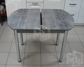 Стол Евро раскладной 1000*680 (штейн темный), ножки хром