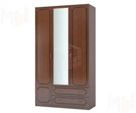Шкаф Лакированный 3х-створчатый ШР-3 с зеркалом