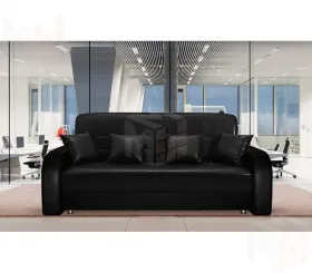 Диван книжка Престиж 120 (кожзам черный)