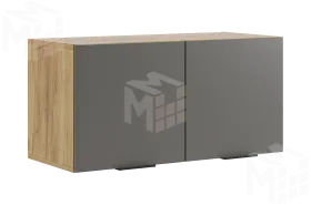 Антресоль Бери  двухдверная дуб крафт золотой/графит