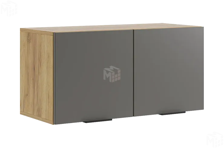 Антресоль Бери  двухдверная дуб крафт золотой/графит