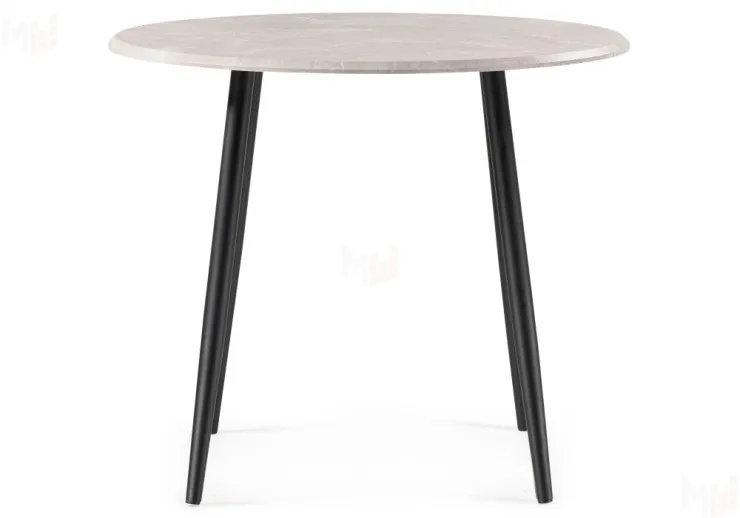 Стол  Абилин 90 мрамор бежевый / черный матовый