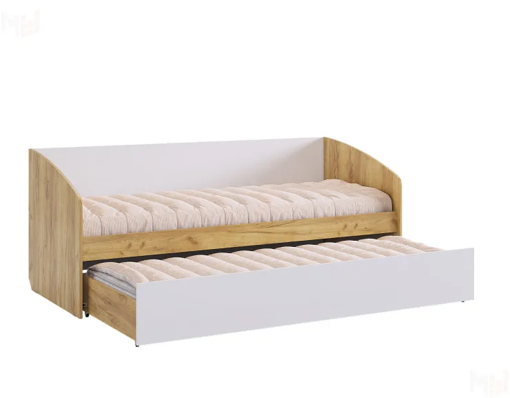 Кровать Форсаж дуб крафт золотой/белый