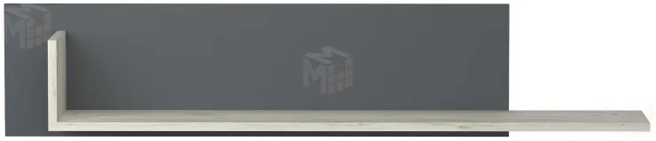 Полка навесная ПКС-12  Дуб Крафт белый - Антрацит