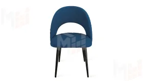 Стул Гэтсби К1К Черный муар, Велюр Confetti Blue