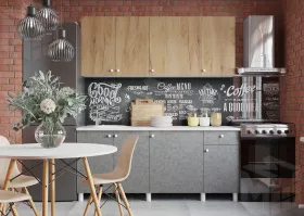 Кухня POINT 180 Крафт золотой/Бетон