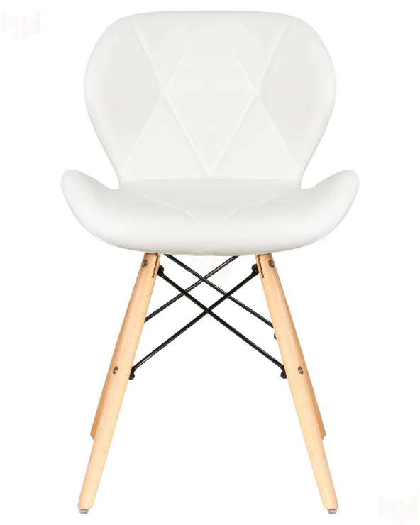 Стул обеденный DOBRIN BUTTERFLY (ножки светлый бук, цвет сиденья белый)