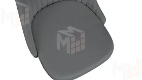 Стул Франк (конус) исп. 2 - ДП2-30 Черный матовый/Микровелюр Catania Silver (серый)