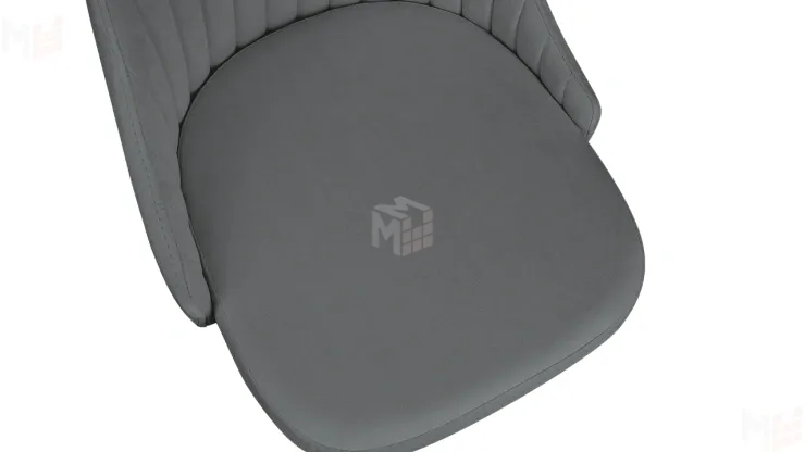 Стул Франк (конус) исп. 2 - ДП2-30 Черный матовый/Микровелюр Catania Silver (серый)