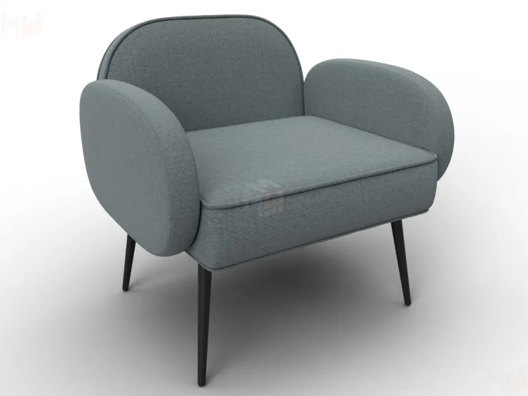 Кресло Лига-086 ( рогожка Амур 07 серый )