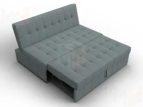 Диван прямой Лига-107 (140) ( Амур 07 серый )