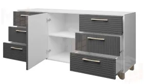 Комод Копенгаген (Белый/серый графит)