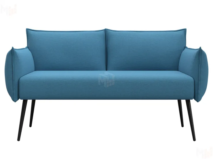 Диван прямой Лига-083 ( рогожка Амур 10 голубой )