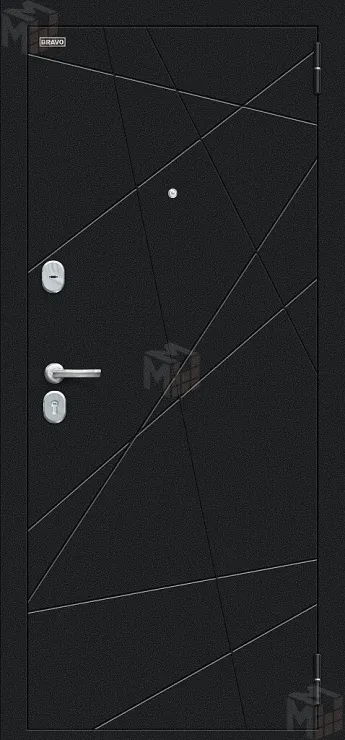 Входная металлическая дверь Граффити-5 Букле черное/Super White