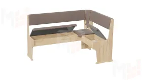 Кухонный уголок Рио Дуб Крафт золотой, Микровелюр Duna Stone