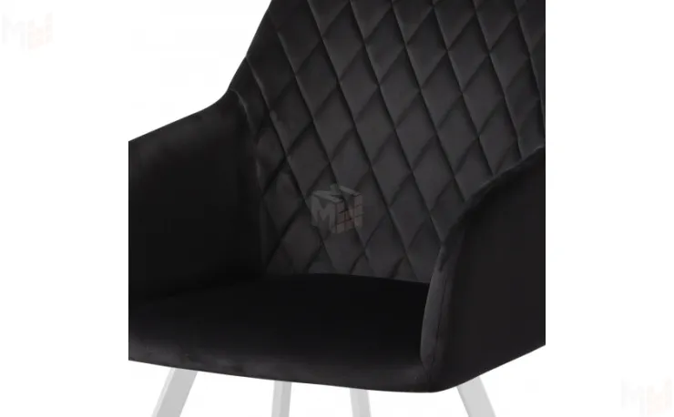 Кресло поворотное Барли Confetti черный H-75/белый