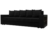 Диван прямой Дубай Лайт полки справа ( Черный )