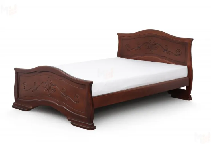 Кровать Людмила 14 орех светлый 1200х2000