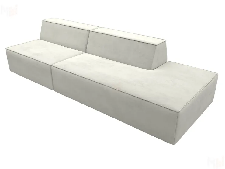 Диван прямой модульный Монс Модерн правый ( TOWER 01 молочный )