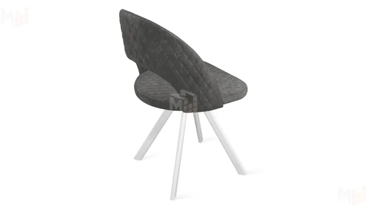 Стул Гэтсби К2 Белый матовый, Велюр Wellmart Graphite