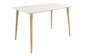 Стол обеденный Сканди 1 белый/светлый лак