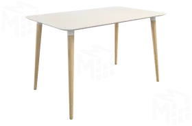 Стол обеденный Сканди 1 белый/светлый лак