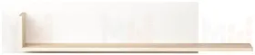 Полка навесная ПКС-12  Дуб Сонома - Белый глянец