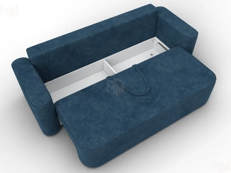 Диван прямой Лига-118 НПБ ( BRUT 11 синий )