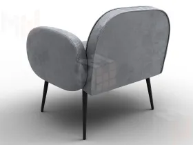 Кресло Лига-086 ( велюр NUVOLA 80 серый )