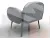 Кресло Лига-086 ( велюр NUVOLA 80 серый )