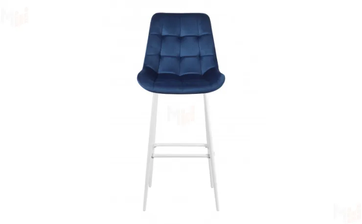 Барный поворотный стул Эйден Confetti blue/белый