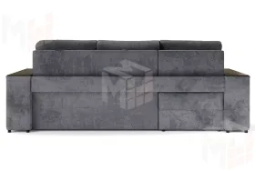 Угловой диван-кровать Лас-Вегас Серый левый