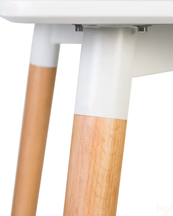 Стол обеденный DOBRIN SERRA (ножки светлый бук, столешница белая)