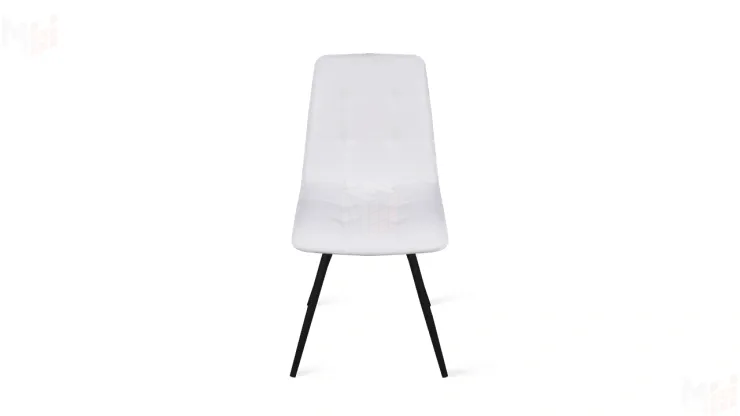 Стул Бруно (конус Т3) Черный муар матовый, Кожзам Белый