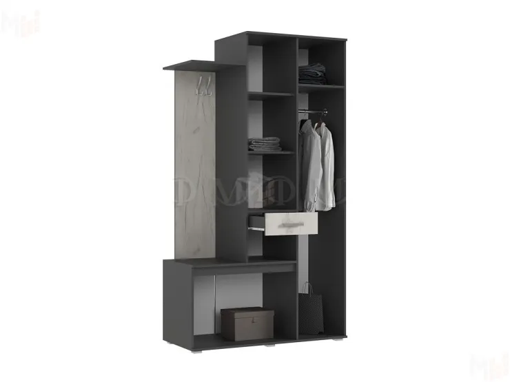 Прихожая Лира (Графит/крафт белый)