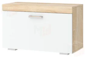 Обувница Соната ОС-800 дуб сонома/белый глянец