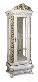 Витрина Алсу 1-ств белый глянец