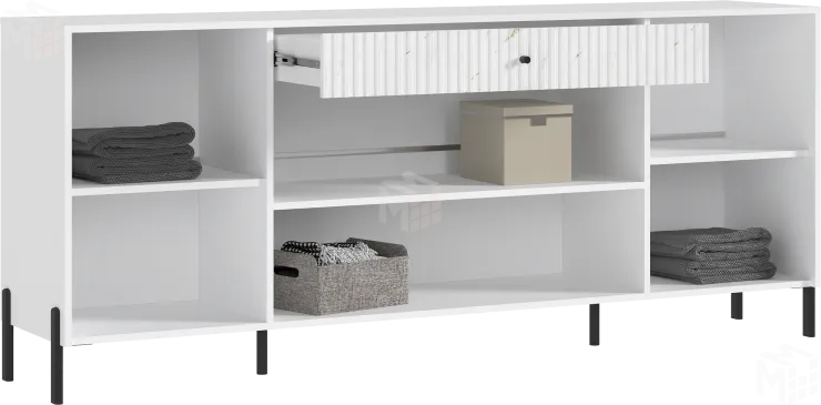 Комод Оливия (белый/мрамор золото) ножки металл