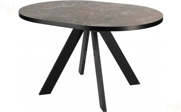 Стол раскладной Монти Лофт D100 Рускеала/Черный