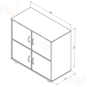 4-х дверная тумба Дельта - 7.01