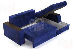 Угловой диван-кровать Лас-Вегас Синий правый 