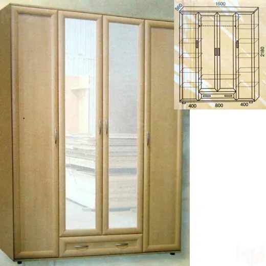 Шкаф 4-х створчатый № 159