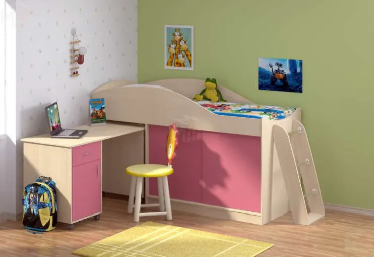 Кровать чердак Дюймовочка 3